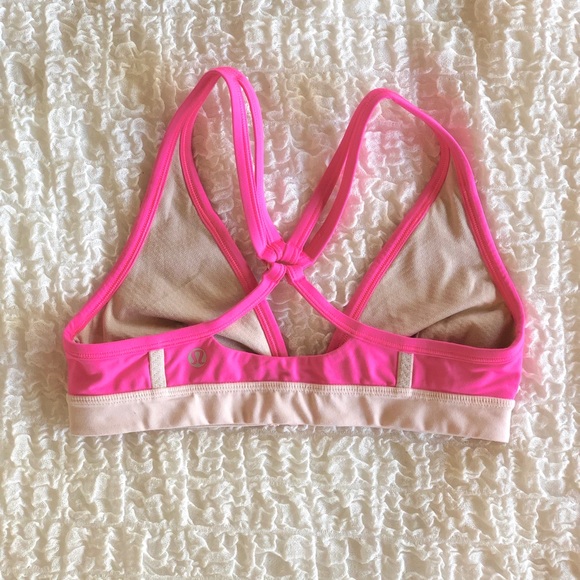 Pink Lululemon Sports Bra- size 2 - Picture 2 of 2